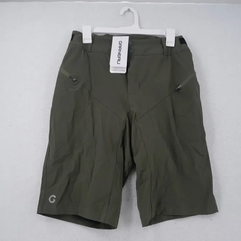 NEW Louis Garneau Women's Large Latitude 2 Shorts Forest Green Cycling Biking